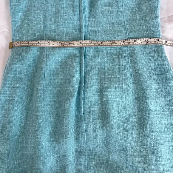 Lilly Pulitzer Light Blue Textured Strapless  Dress - Size 8 mini - Picture 9 of 11